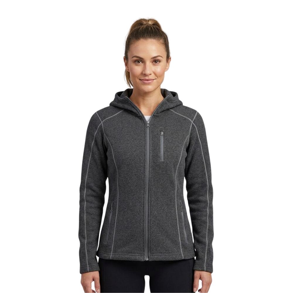 Kuhl Revive Full Zip Hoodie Jacket S Fleece Grey Gorpcore Sweater Outdoor Gray